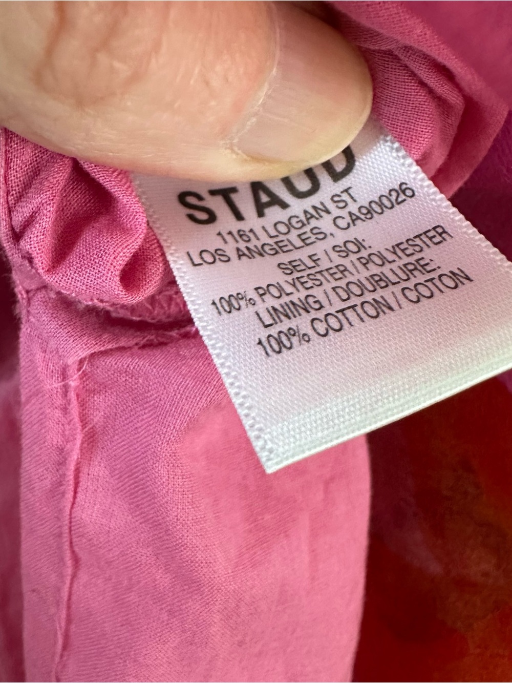 STAUD Hyacinth Tiered Floral Organza Pink Dress SZ S - Picture 5 of 8